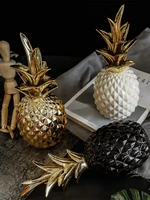 nordic style resin gold pineapple light luxury ceramic home decor living room wine cabinet window display craft table home decor