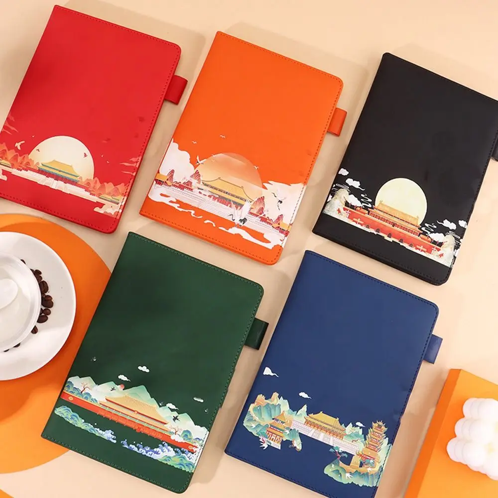 

A5 Chinese Style Fashion Notebook Thicken Colorful Student Notepad Travelers Business Notebook