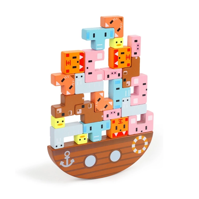 

Kid’s Building Toy Stacking Set for w/ Semicircle Base Kindergarten Supp