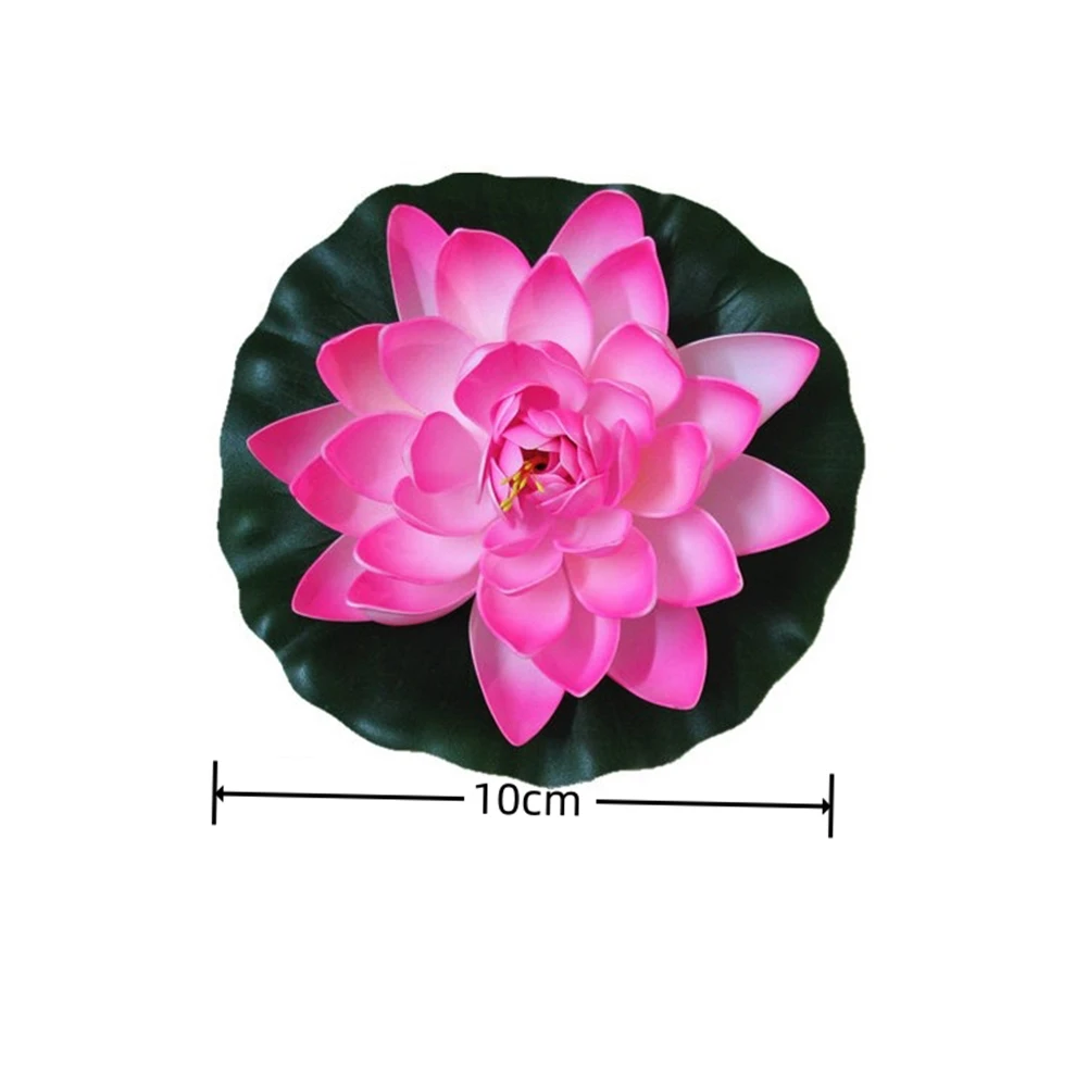 

10PCS/Set Colorful Artificial Fake Floating Water Lily Flower Lotus Leaf Pond Plants Garden Pool Floating Artificial Plants