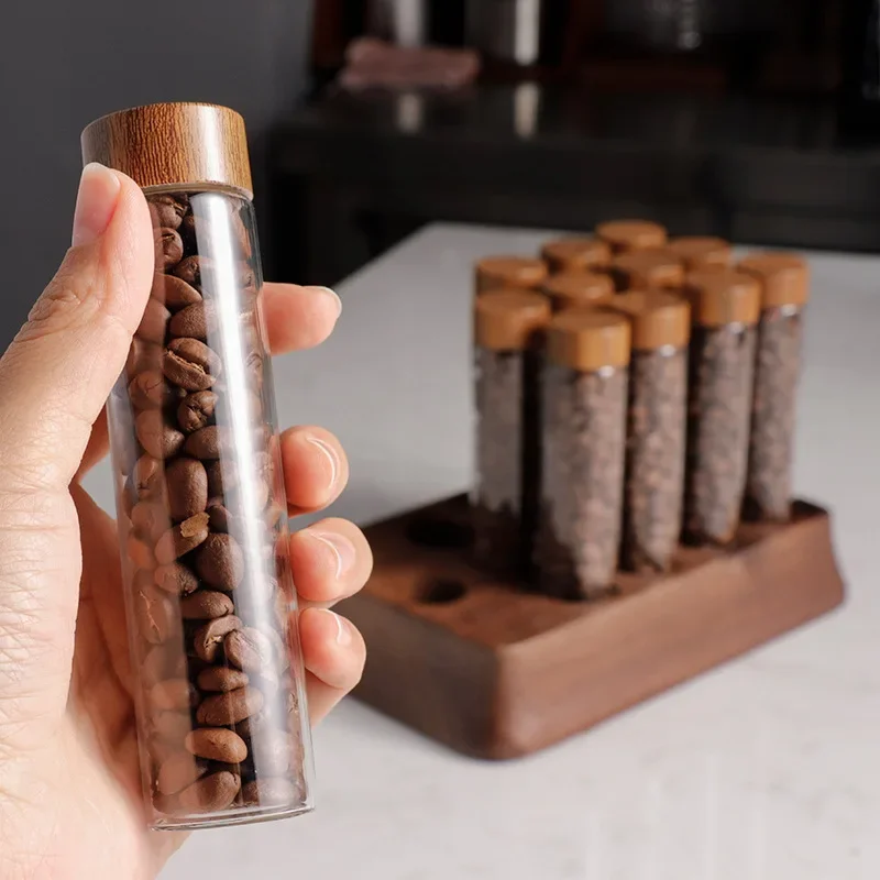 Трубка для розлива кофейных зерен стеклянная витрина стеллаж хранения