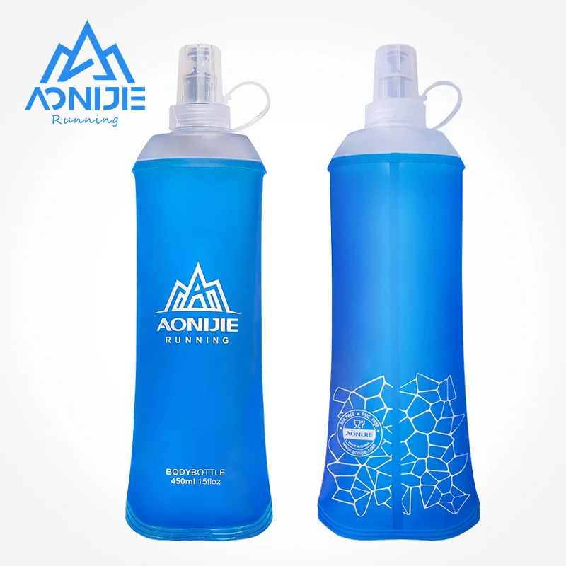 

AONIJIE SD19 мягкая складная фляжка 450 мл Спортивная бутылка для воды ТПУ не содержит Бисфенол А упаковка для бега гидратации поясная сумка жилет марафон
