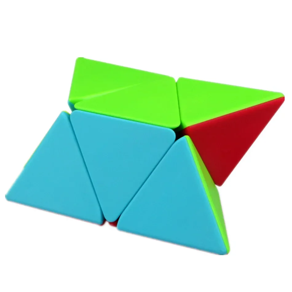 Фото QIYI Speed Cube 2x2 Куб-пирамида без наклеек Волшебные кубики Профессиональные головоломки 2x2x2 Развивающие игрушки для детей №4