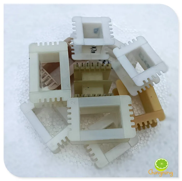 

EI57 Series Transformer Skeleton Type Rubber Core Tongue Width 19 Core Coil Shaft PP Material Nylon Material