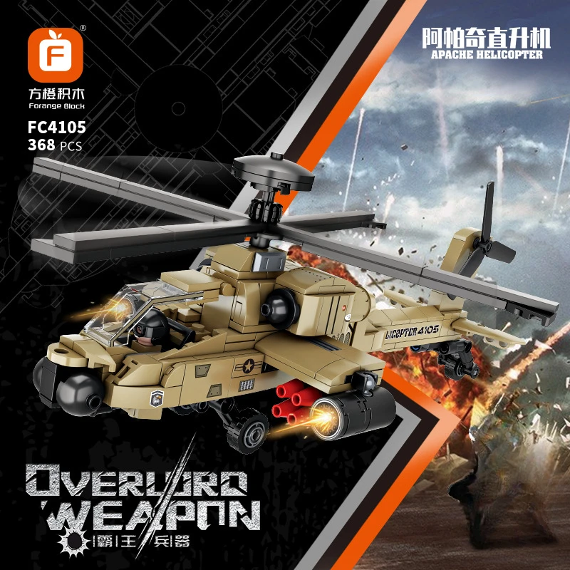 Военный вертолет Forange Apache J-35 модель истребителя-бомбардиря собранный