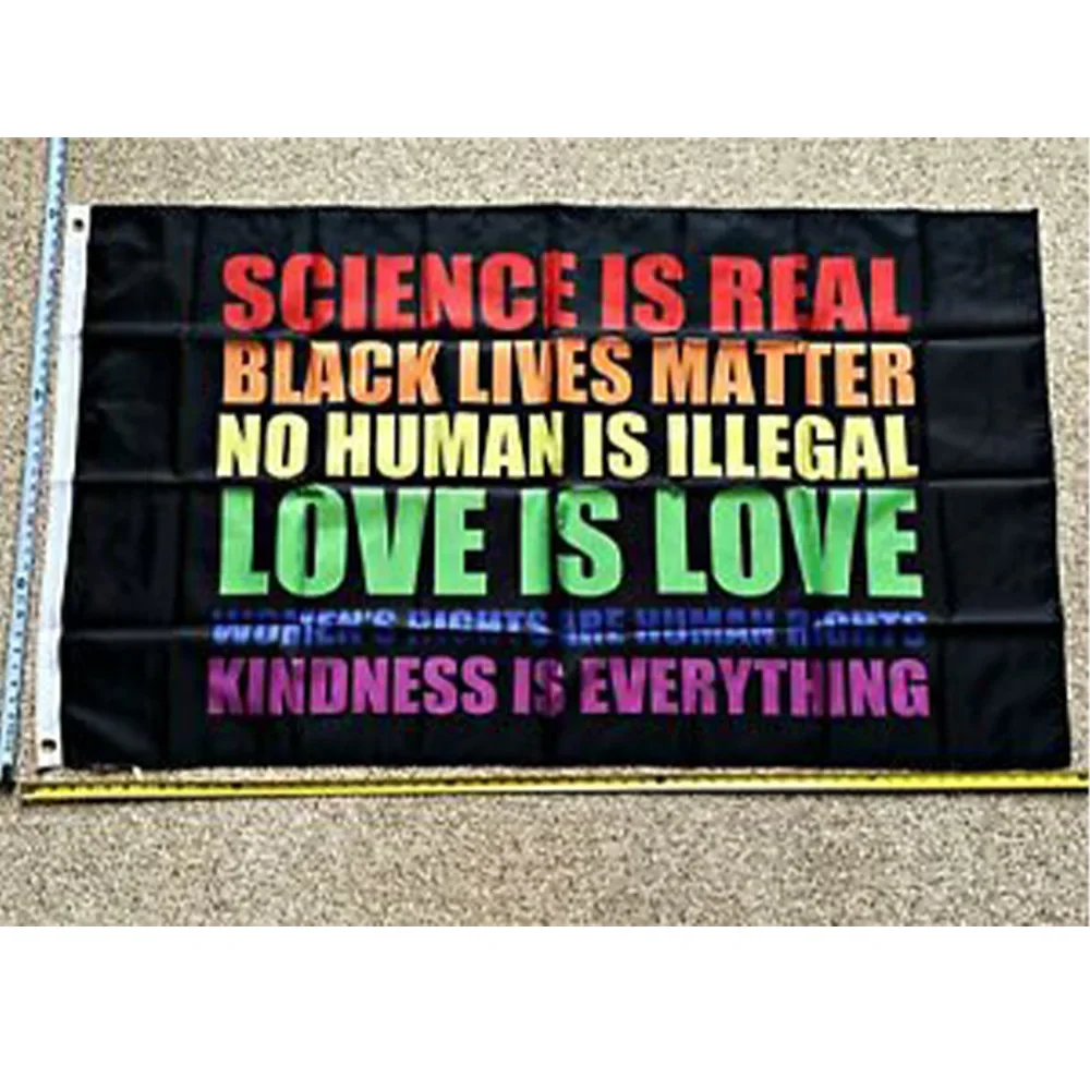 Флаг 3x5 футов 90x150 см любовь-это любовь черная жизнь материя наука-настоящий флаг