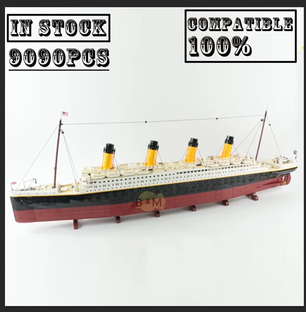 

New with 10294 Titanic 9090PCS cruise ship model buiding kit block self-locking bricks compatible children's toys birthday gift