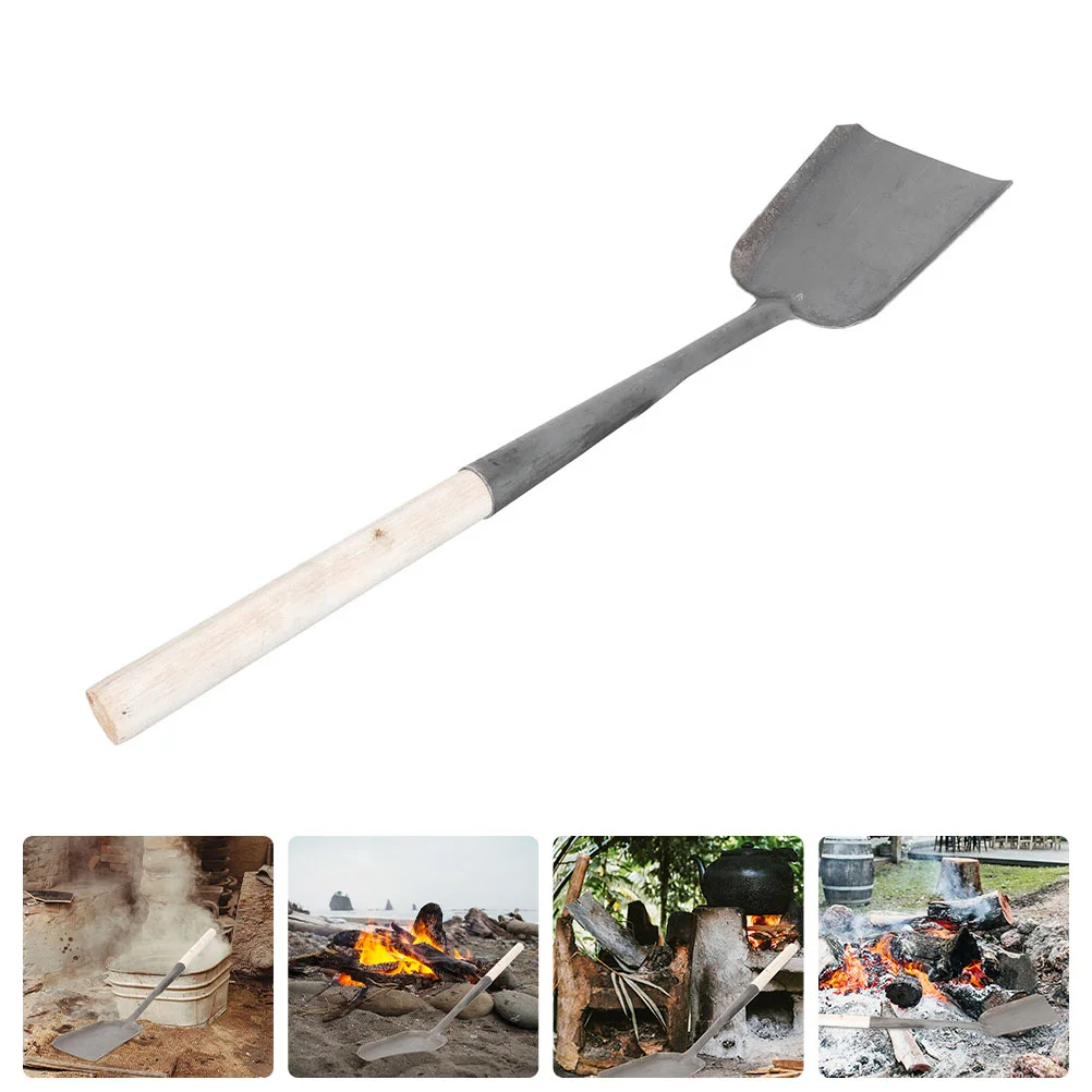 

Soot Long Handle Stove Handled Trowel Charcoal Ash Cleaning Scoop Wooden Household Tools