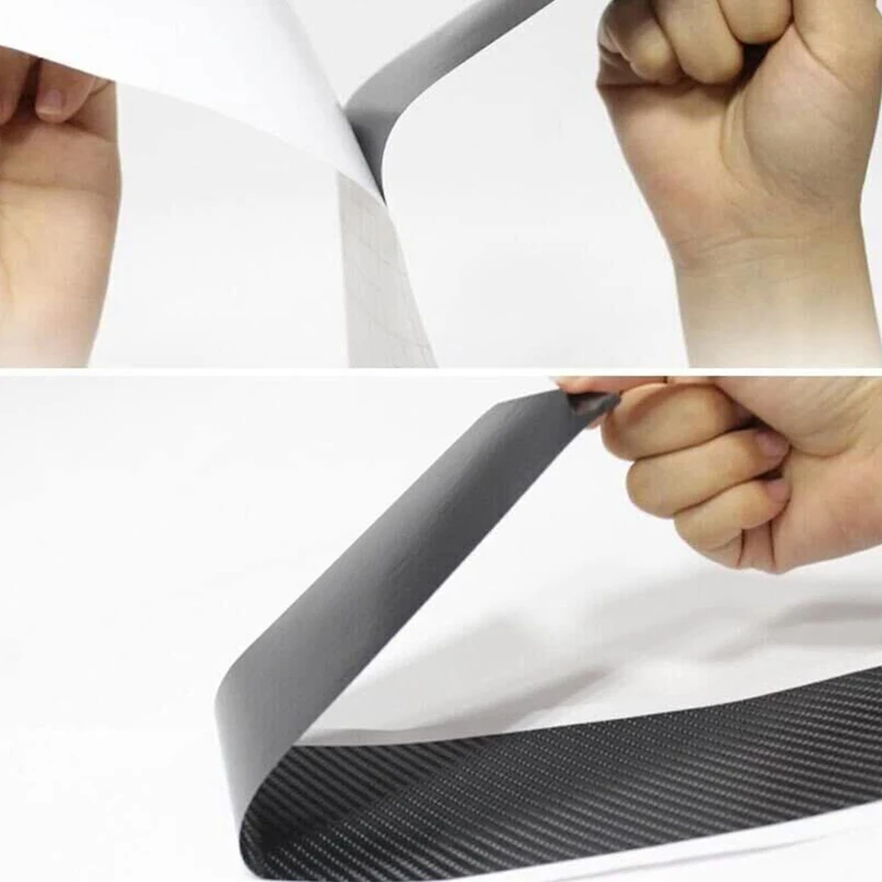 4 шт./компл. синяя защита на порог автомобиля в стиле углеродного волокна защитная