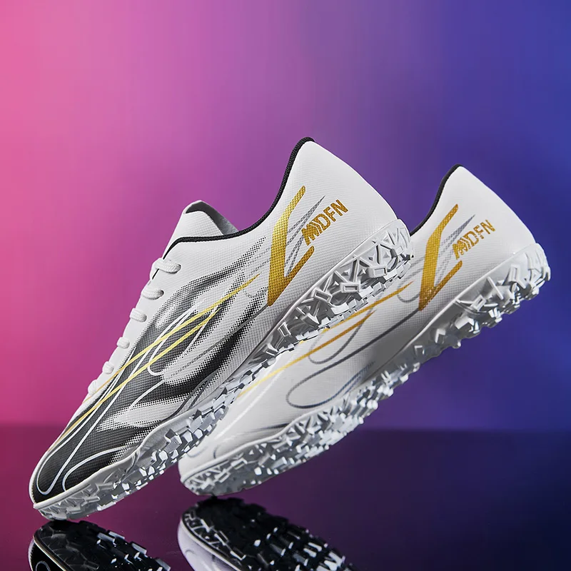 Professional Football Sneakers for Men Fashion Cool Long Spikes Soccer Shoes Outdoor Running Sports Shoes Size 32-47