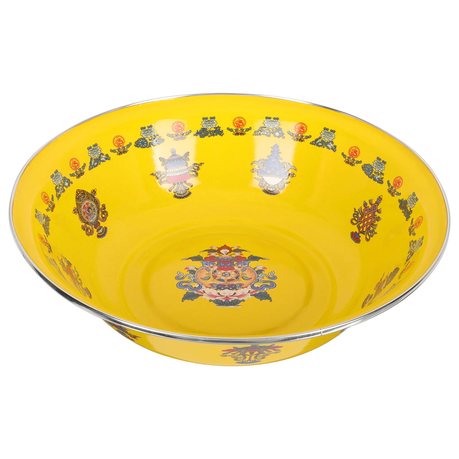 

Bowl Enamel Basin Mixing Vintage Bowls Enamelware Soup Wash Serving Tray Fruit Salad Chinese Plates Retro Dinner Storage Dishes