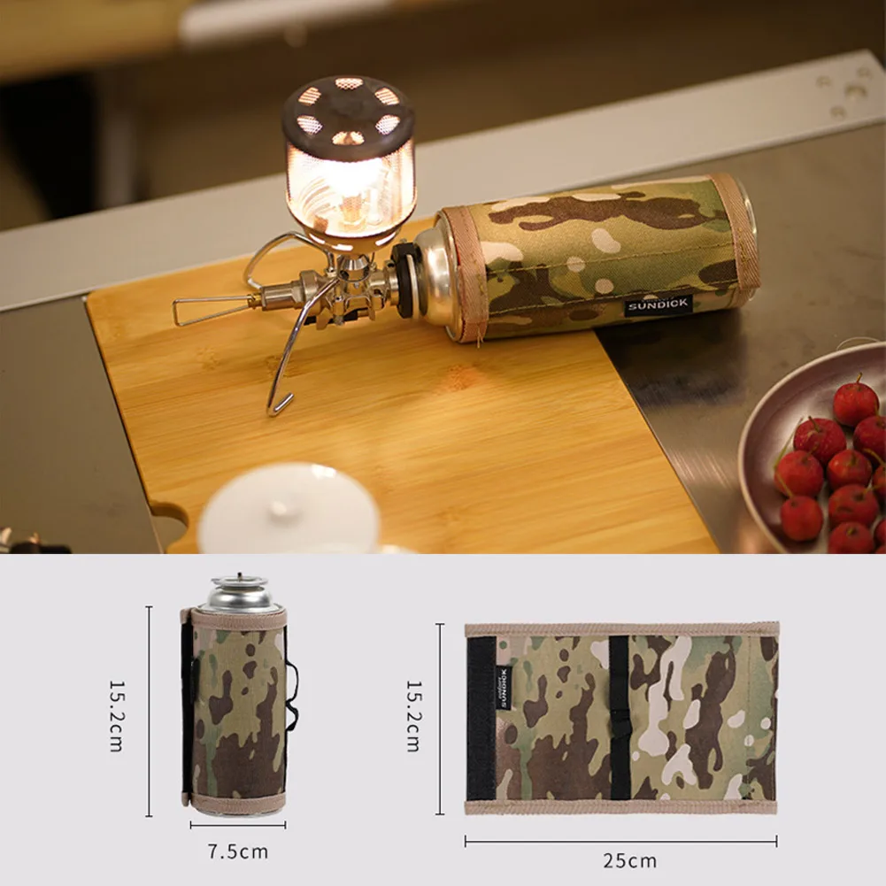 

Outdoor Camping Fuel Canister Long Gas Cylinder Tank Protector Cover Bag Camping Equipments Supplies Camping Tent Travel