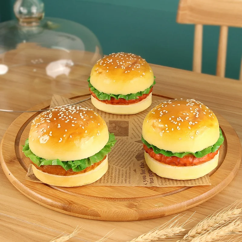 

Simulation hamburger model beef burger big mac bread food decoration shooting props shop window display decoration spoof props