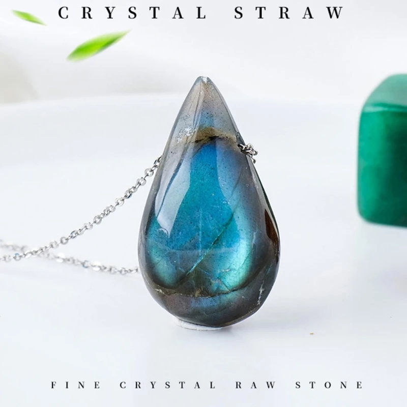 Ожерелье с подвеской в ​​форме капли воды ожерелье из лунного камня женское