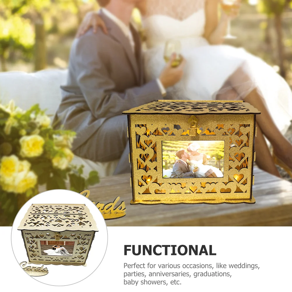 1 комплект деревянная коробка для карточек квадратная полая поздравительных