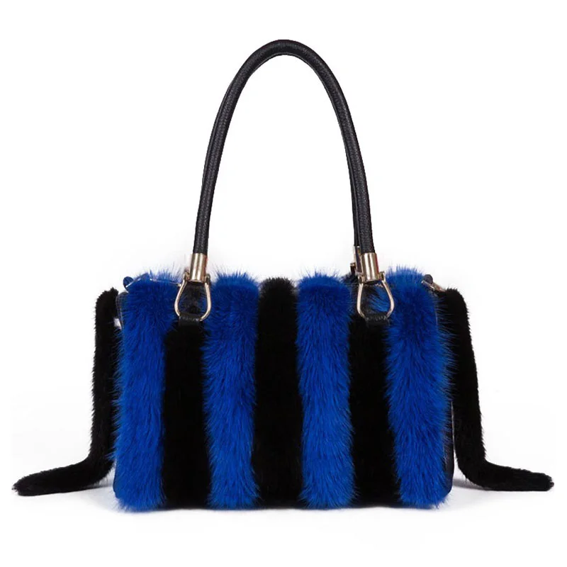 100% Natural Mink Fur Bag Crossbody Shoulder Bags Luxury Designer Handbags Women's Bag 2022 Trend Ladies Bag Free Shipping
