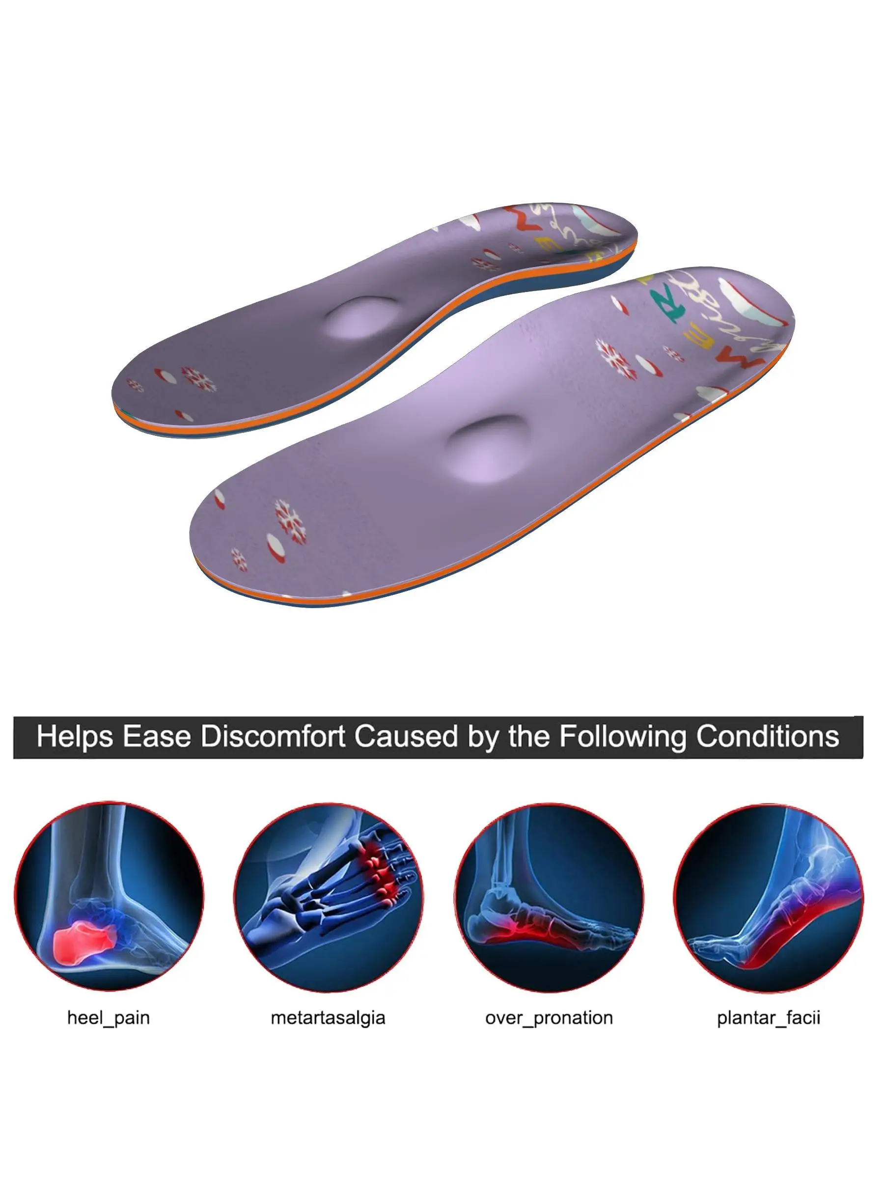 Custom Arch Support Insole Orthopedic Flat Foot Comfort Sole Pad Plantar Fasciitis Heel Pain Orthopedic Insole