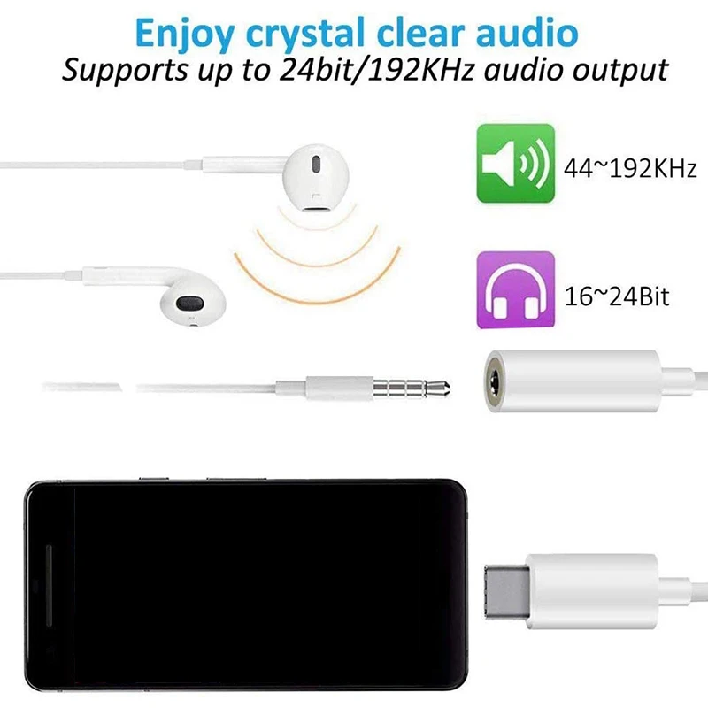 Переходник с USB C на разъем для наушников iPad Pro Pixel 4 3 2 XL Galaxy S20 Ultra Z Flip + Note 10 и других