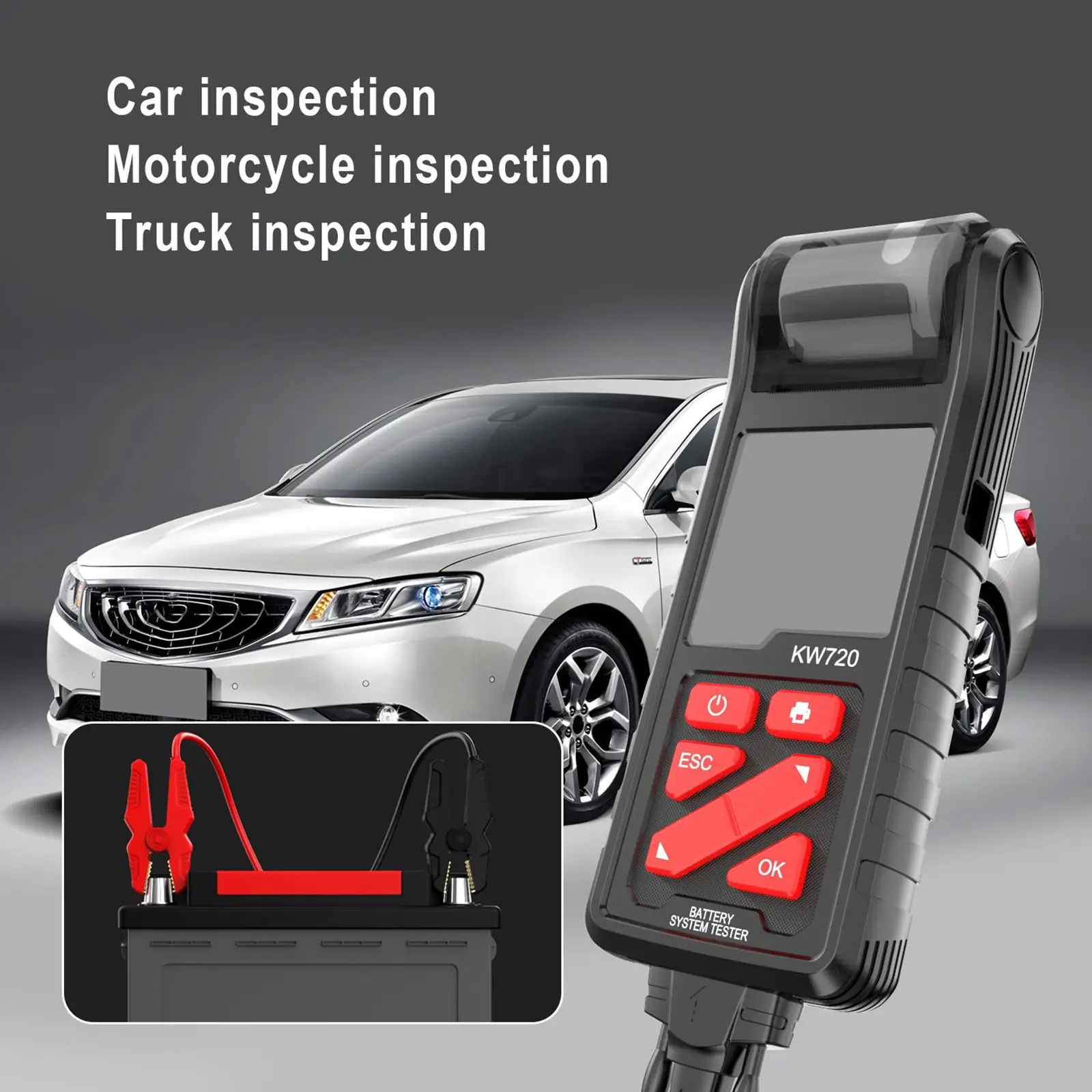 

kW720 Car Battery Tester Marine Vehicles Starting Charging System