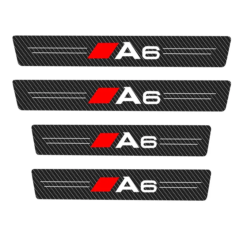 Накладка на порог двери автомобиля защитные наклейки из углеродного волокна для