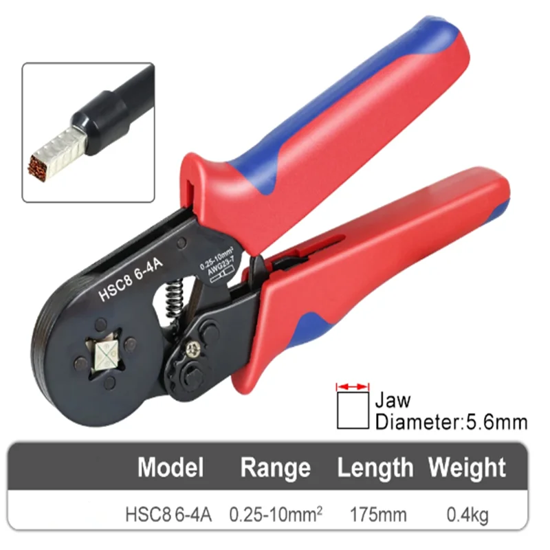 

Электрические Клещи HSC8 6-4/6-6 Для Обжима Проводов, Кабельных Зажимов, Ремонта Труб И Электрических Цепей