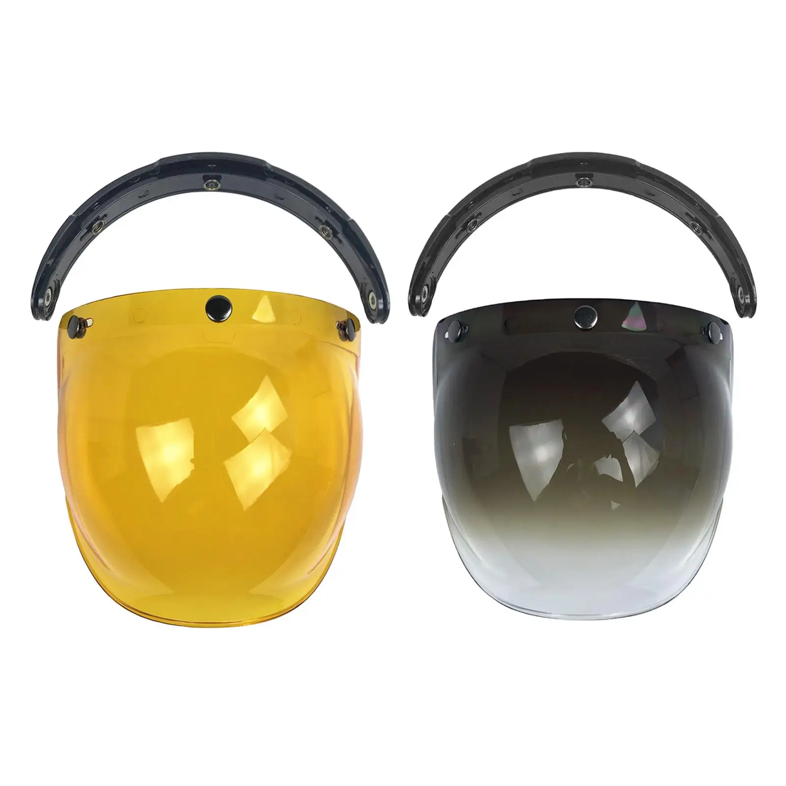 

Windproof 3 Snap Visor Lens Shield Retro Lens Mask for Open Face Motorcycle Helmets