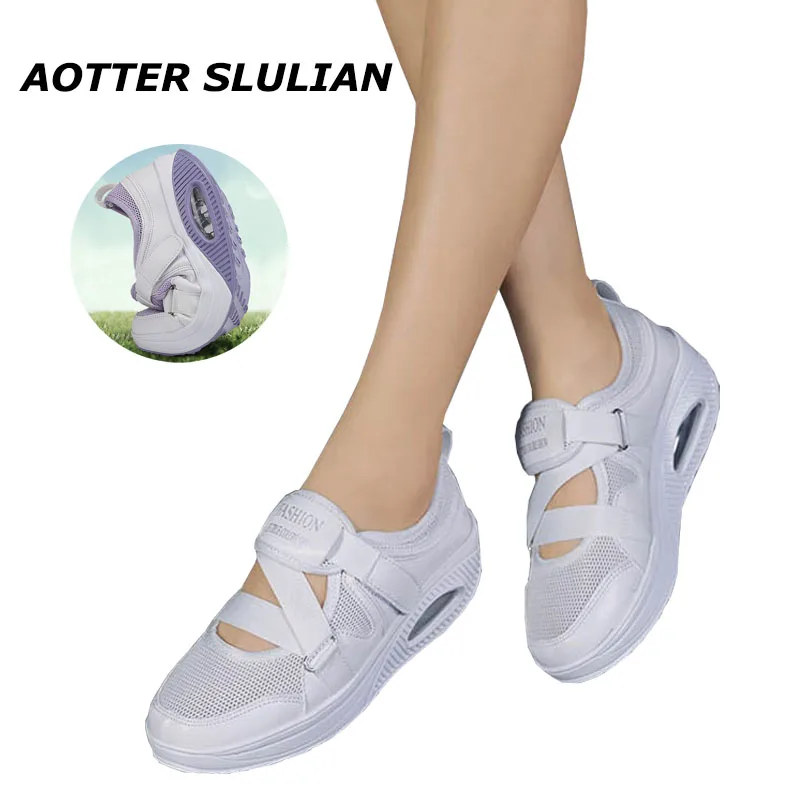 

Lady Footwear Comfortable White Sneakers Vintage Mesh Flats Mujer Conventional Platform Chaussures 2022 Trend Fashion Zapatillas