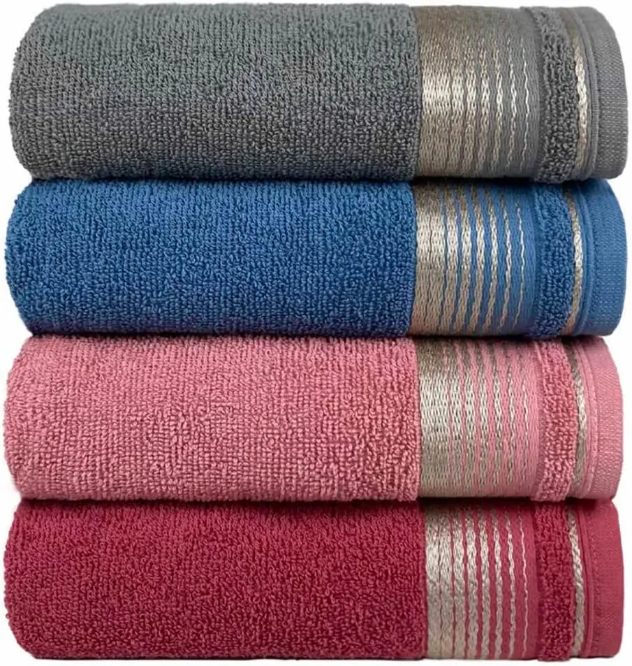 

Kit 4 Bath Towels Giant Bath Berlin 75x150cm - (KIT 1) Microfiber Towels Bathroom Hotel Bath Towels For Thicken Soft Cleaning Ha