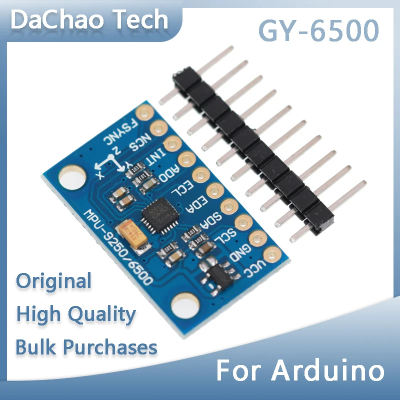 

IIC I2C SPI MPU6500 MPU-6500 6-Axis Gyroscope Accelerometer Sensor Module Replace MPU6050 For Arduino With Pins GY-6500 Board