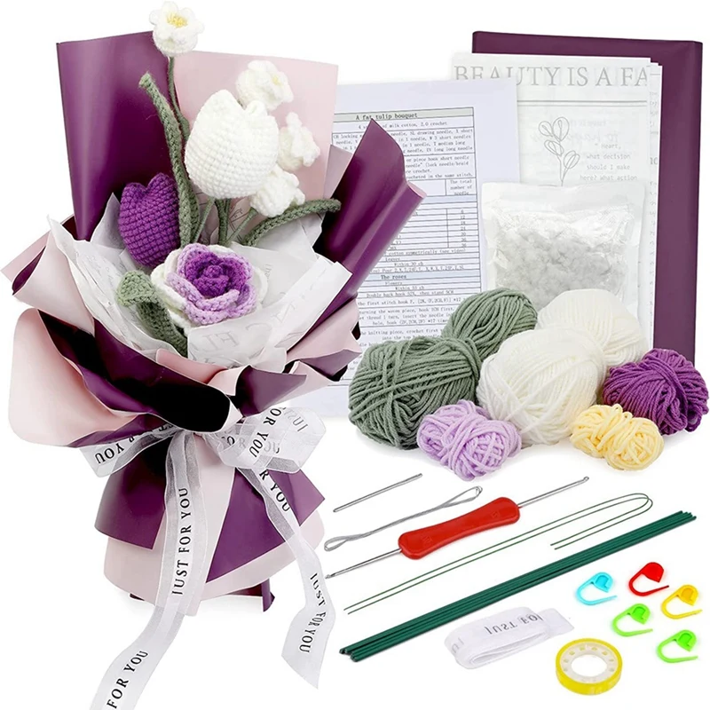 

Crochet Kits Crochet Startr Kit With Yarn Balls Knitting Kit For Adults Kids With Instruction Tutorial And Video Tutorials