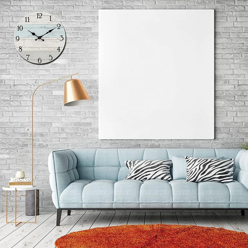 

Wall Clock,Vintage Round Rustic Coastal Nautical Clock Decorative For Home Kitchen Living Room Office Bathroom Bedroom