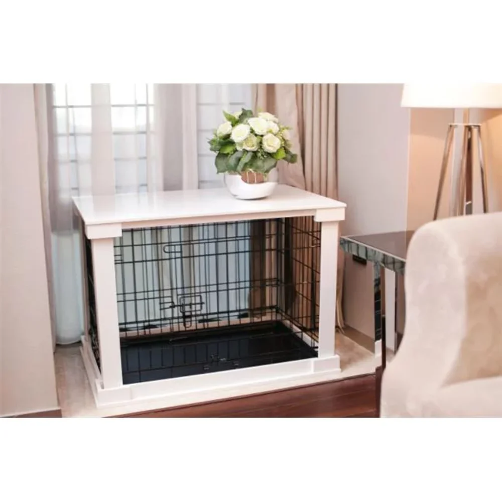 

Merry Products Dog Cage with Cover, White, Small, 20.71"L x 27.20"W x 22.09"H