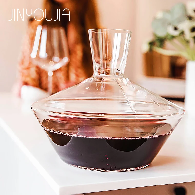 Фото Декантер для вина JINYOUJIA объемом 1900 мл, из хрустального стекла, ручной работы, премиум-качества, в стиле Zalto, для сухого красного вина. №1