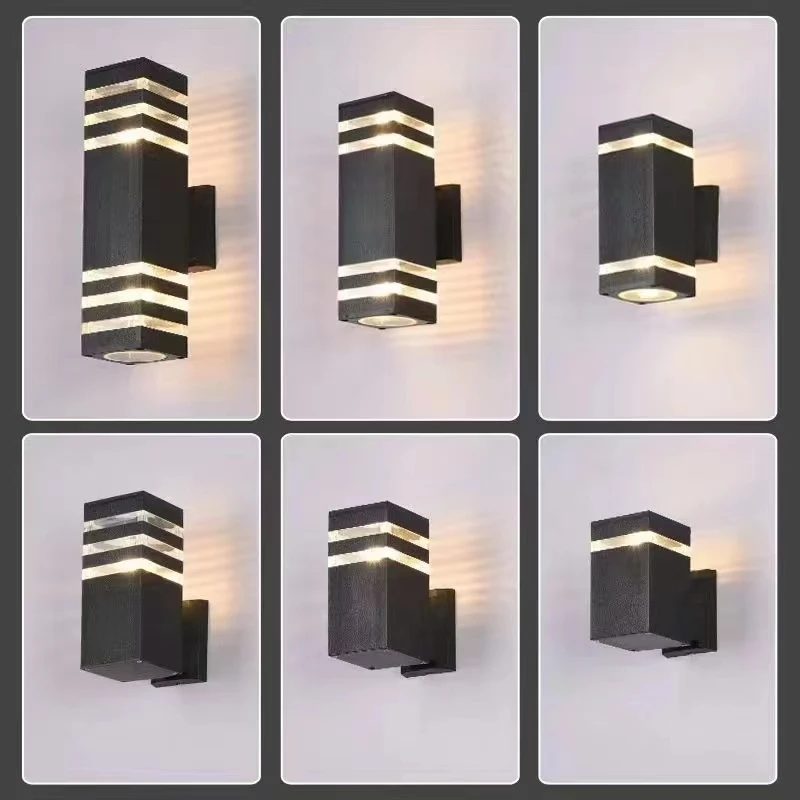 

E27 Lights Lighting Outdoor Wall Light Waterproof Up Down Aluminum Garden Light Double Head Wall Lamp Corridor Lighting EU US