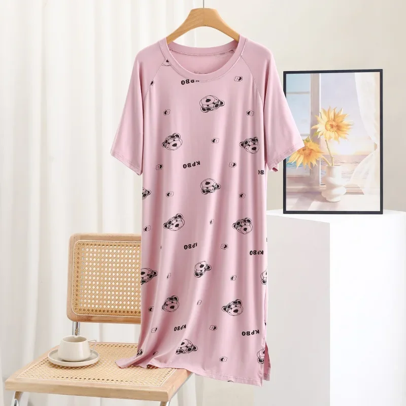 Длинная хлопковая одежда для сна в корейском стиле женщин удобная домашняя с
