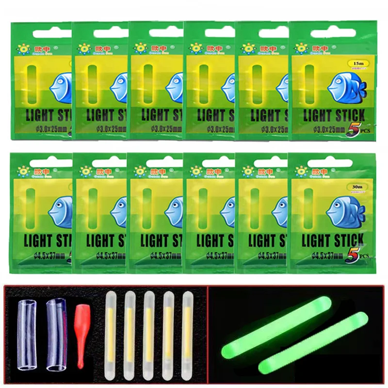

20pcs Fishing Float Light Stick Fireflies Fluorescent Lightstick Night Float Rod Light Dark Glowing Sticks Fishing Tackle Tools