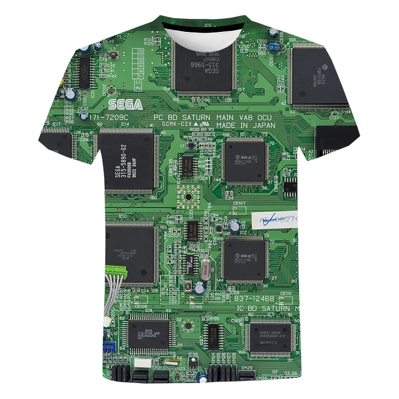 

Electronic Chip Hip Hop T Shirt Men 3D Printed T-shirt Harajuku Style Summer Short Sleeve Tee Tops Fashion Streetwear