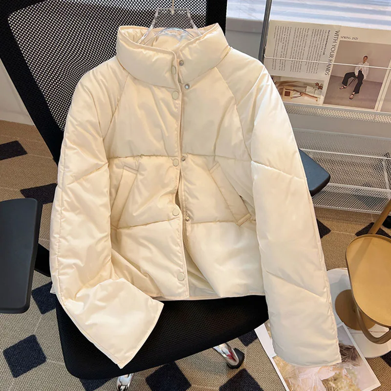 Женская короткая пуховая куртка Корейская свободная парка модная повседневная