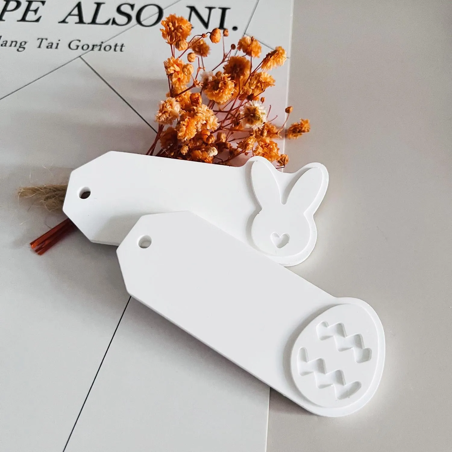 Пасхальный кролик яйцевые бирки цементные силиконовые формы украшение книжная