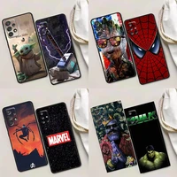 luxury marvel comic phone case for samsung a01 a02 a03s a11 a12 a21s a32 a41 a72 a52s 5g a91 a91s case soft silicone