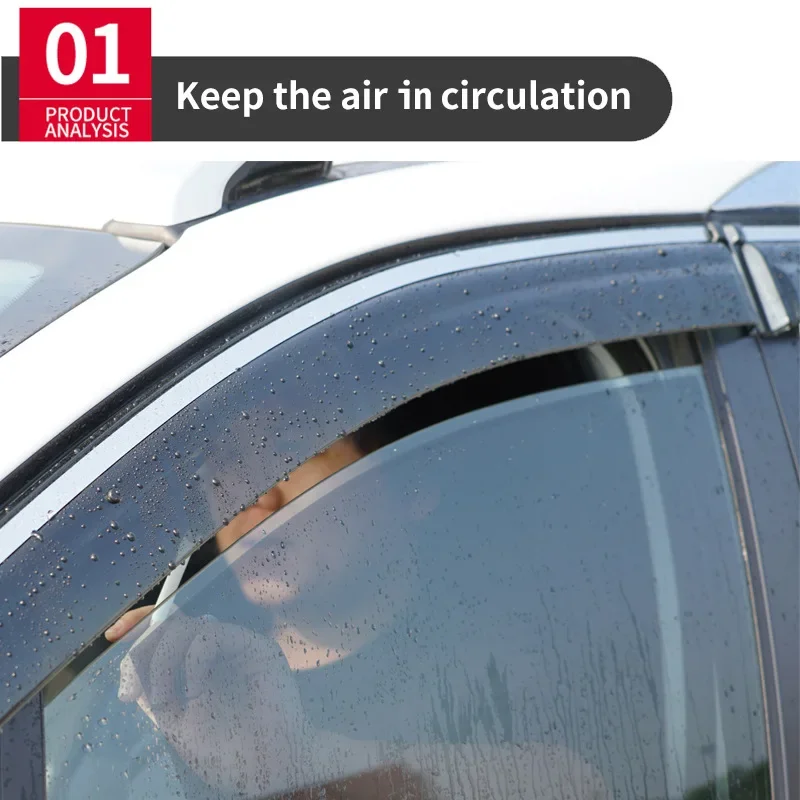 Подходит для HAVAL Raptor 2023 + темный оконный козырек навесы зеркало от дождя и солнца