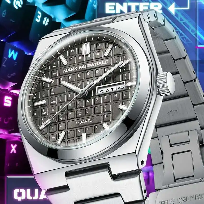 Mark Fairwhale 5012 брендовые мужские наручные часы дизайн клавиатуры циферблат