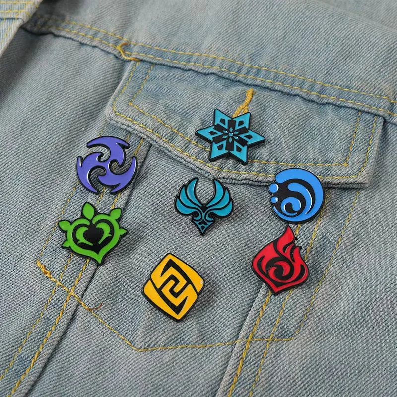 Милые эмалированные булавки с изображением анимационной игры Hutao Deku брошь