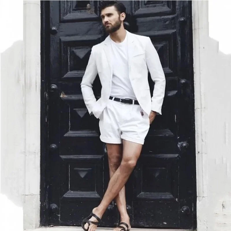 2022 New White casual mens suit pants 