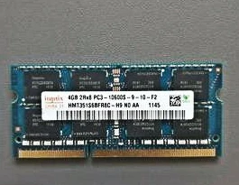 

ОЗУ для Hynix 4GB 2RX8 PC3-10600S-9-10-F2Notebook memory HMT351S6BFR8C-H9