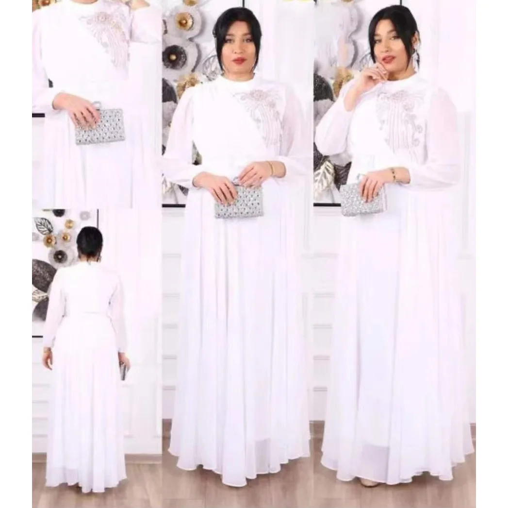 

Maxi Dress Summer African Dresses for Women 2022 New Arrival African Women Long Sleeve Solid Color Long Dress African Clothes