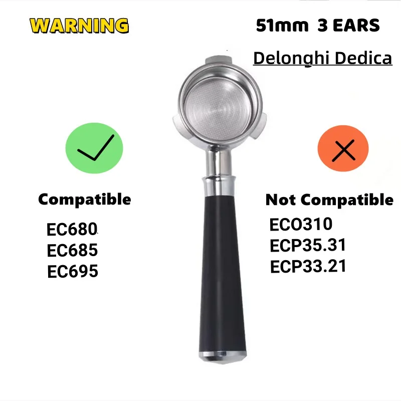 Держатель фильтра для кофе с одним/двойным носиком 51 мм