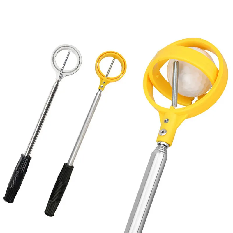

Golf Ball Retriever 8 Sections Stainless Steel Telescopic Ball Picker Pick Up Grabber Extandable Golf Training Aids for Water