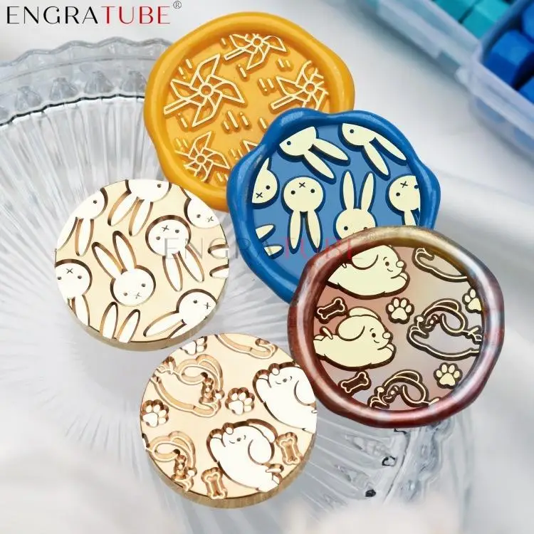 25 мм восковая печать штамп с разбитыми краями гравировка арбуз черники улыбка