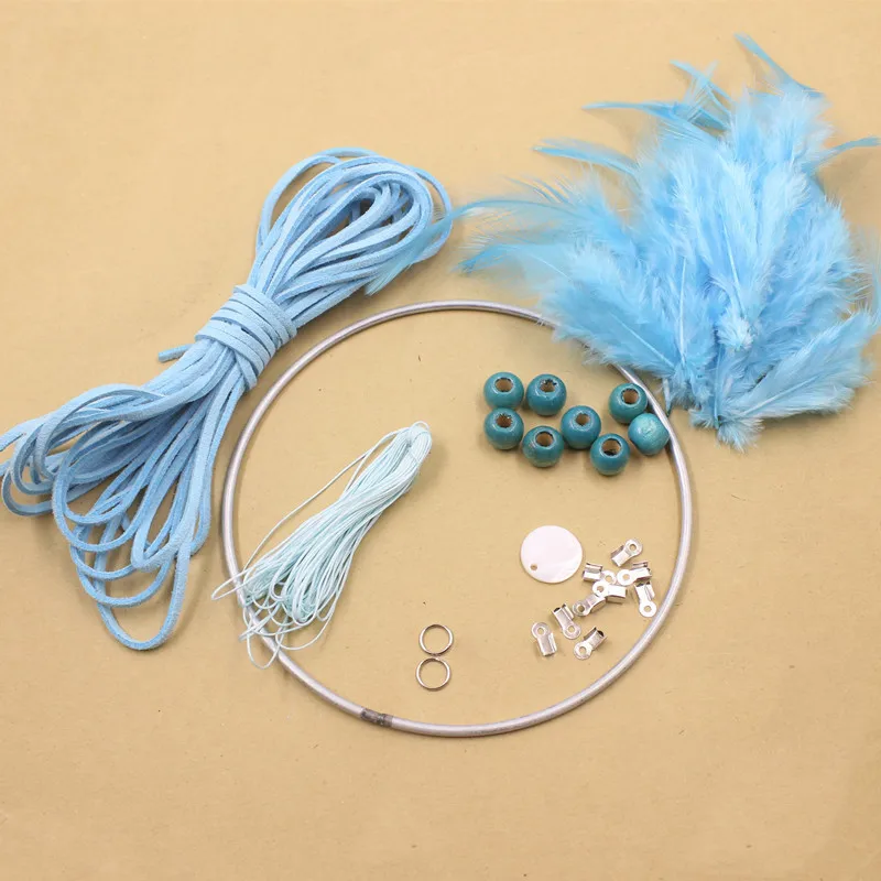 

Children's Dream Catcher Kit DIY Crochet Feather embroidery Useful For Hanging Ornament Wall Decoration Pendant Home Decor